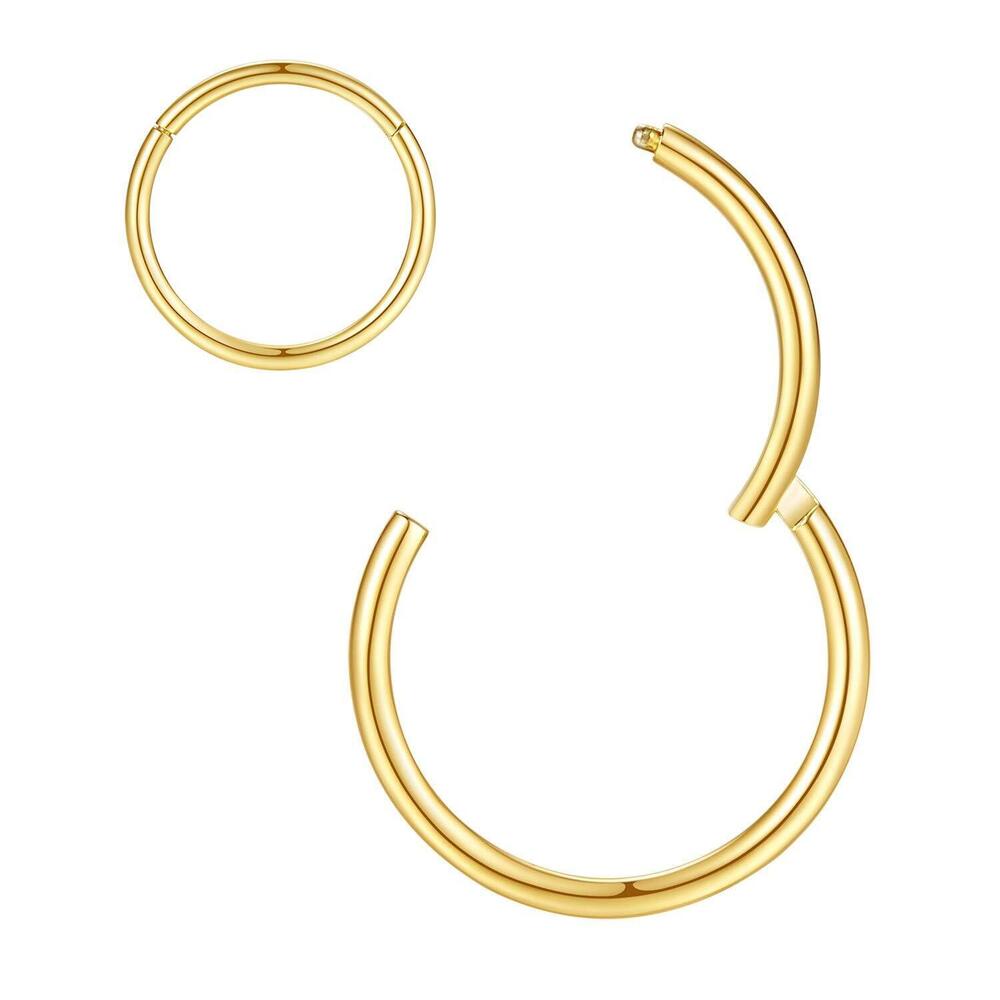 8mm Septum Ring Jewelry Seamless Clicker Nose Rings 18 Gauge Hoop 18g